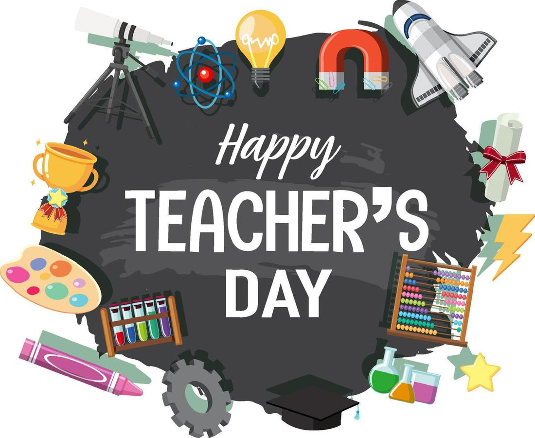 Teacher's Day gift ideas including chocolate bouquet, hamper box, dry fruit hamper and personalized resin gifts