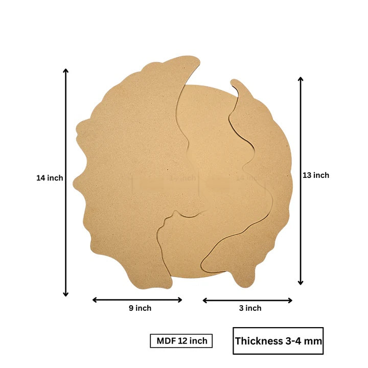 MDF Geode Clock Base | Resin Art Clock Base – 12, 14 & 16 Inch