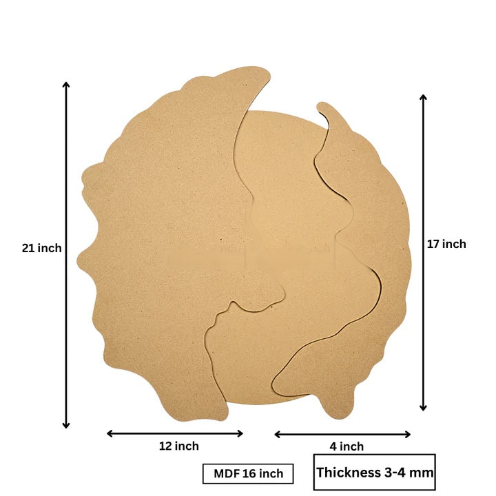 MDF Geode Clock Base | Resin Art Clock Base – 12, 14 & 16 Inch