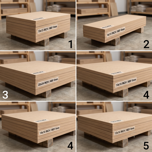 8mm MDF sheet close-up — smooth base board for resin art and craft making, Surat