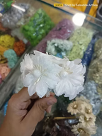 Glitter ball flowers bunch pack of 5 for gift hamper and trousseau decoration available in 2 colours