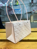 Textured Tote Bag Hampers For Gifting And Flower Bouquets Foldable(9x5")