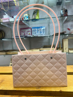 Textured Tote Bag Hampers For Gifting And Flower Bouquets Foldable(9x5")