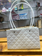Textured Tote Bag Hampers For Gifting And Flower Bouquets Foldable(9x5")