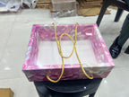 PVC Floral Print Rope Box | Hamper Box(10x8)