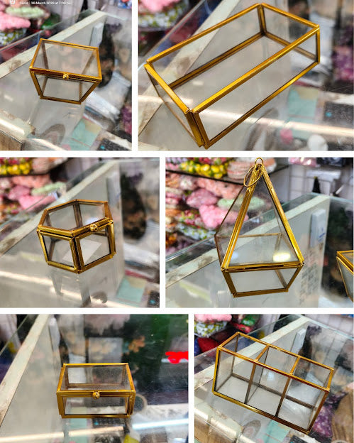 small matel gift glass boxes