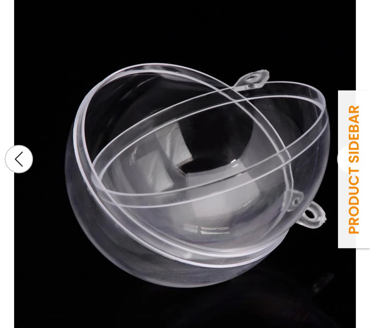 Plastic Ball Transparent container - Sphere(circle)