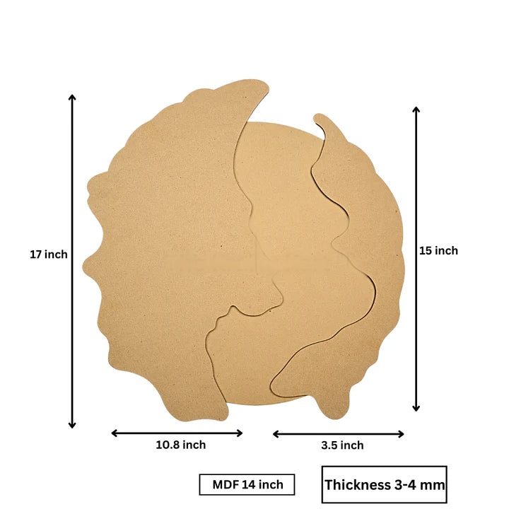MDF Geode Clock Base | Resin Art Clock Base – 12, 14 & 16 Inch