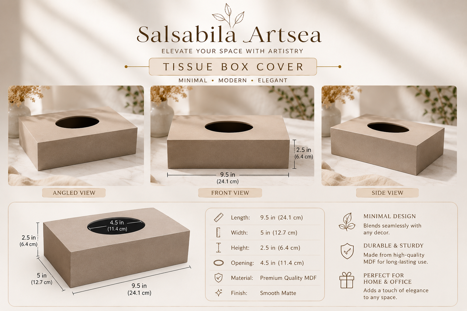 MDF Tissue Box - For Resin Art