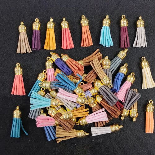Mix Color Tassels (Small - 38mm - Gold Cap)