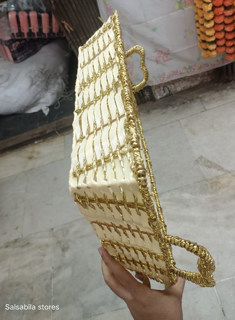 Painted Jute Tray(Basket)