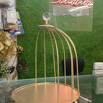 METAL CAGE RING CAKE STAND