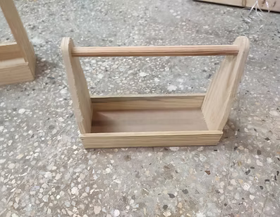 Wooden Jar Basket