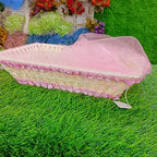 Multi purpose big pink tie up basket