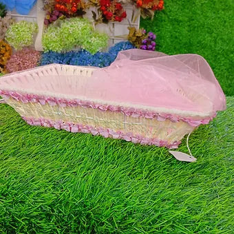 Multi purpose big pink tie up basket