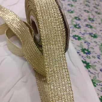 Glitter golden lace