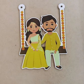 Haldi couple cutouts