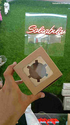 Khaki Window Cookie Boxes