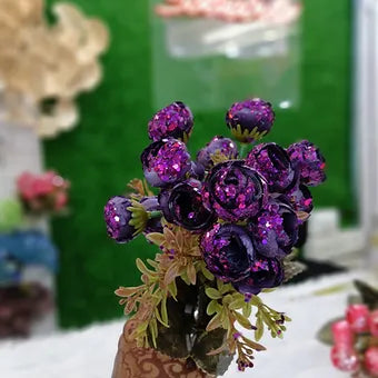 Glitter peonies bunch