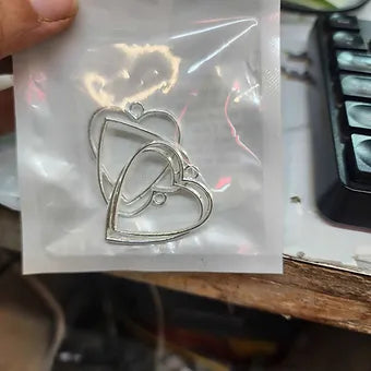 DLY METAL IMITATION SILVER HEART