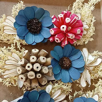 Dry Wooden Sunflower Broach