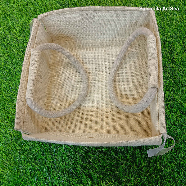 Eco-Friendly Foldable Jute Dry Fruit Storage Hamper Basket