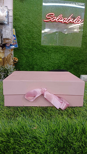 Plain Ribbon Trunk Collapsing Hamper Box