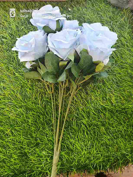 12 Head Rose Flower Bunch With Filler