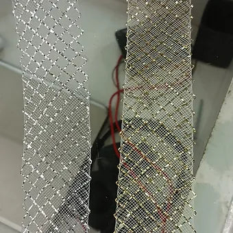 Golden & Silver glitter lace