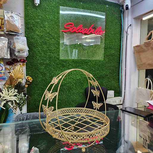 Gift Butterfly Metal Basket