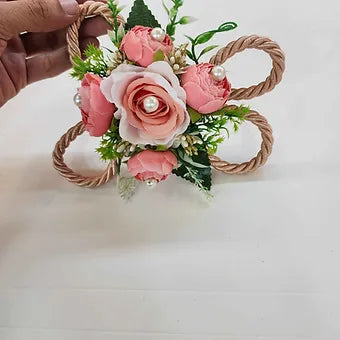 Front  View Premium Pink Rope Bunch - Elegant Artificial Foliage for Wedding