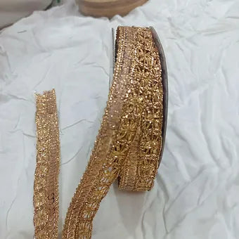 Glitter jari lace chakra design