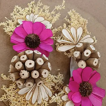Dry Wooden Sunflower Broach