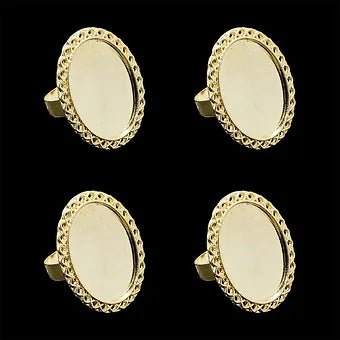 Gold Finger Ring Bezels(For resin Jewelry)