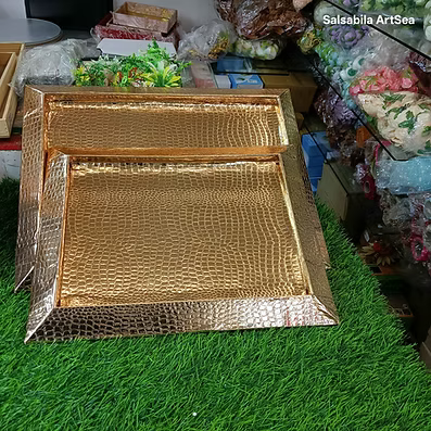 Crocodile Printed Tray For Decoration