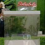 Cabin (Square) Top Lid Transparent PVC Box | Cake Tall box | Hamper Box