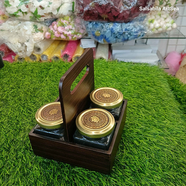 Salsabila Divine Rotating Stand With Dry Fruit Jars