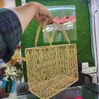 Golden Metal Mesh Basket