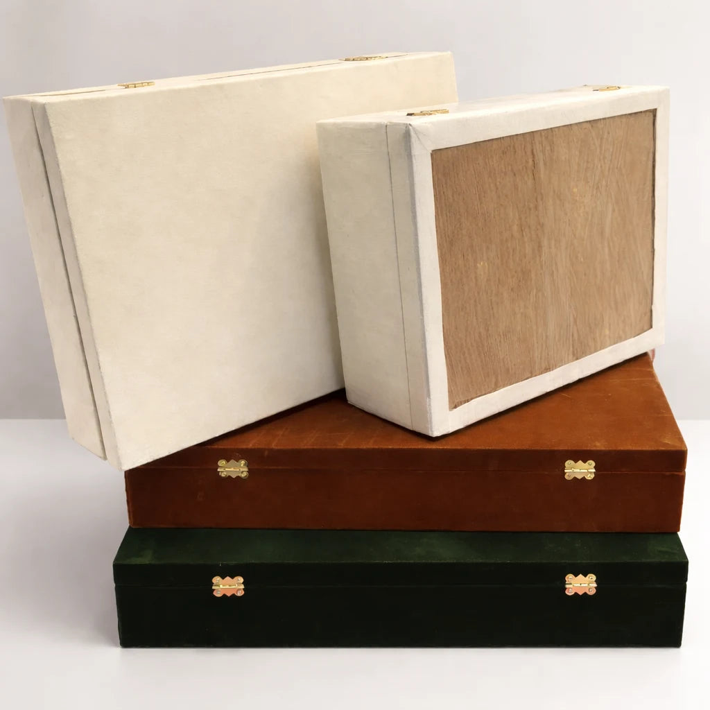 MDF Rectangle box / with velvet for Nikah file