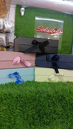 Plain Ribbon Trunk Collapsing Hamper Box