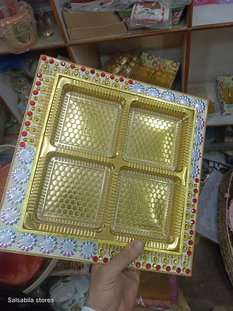4 Section Metal Tray