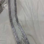V shape golden designer lace