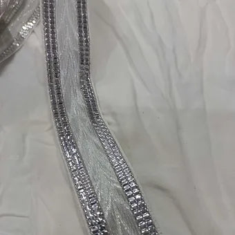 V shape golden designer lace