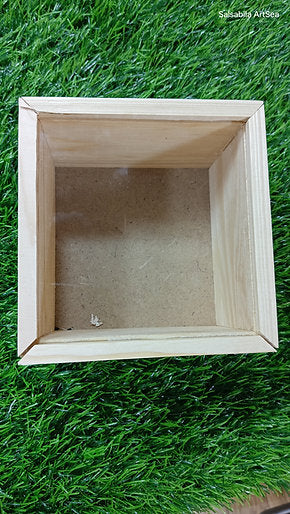 Wooden Acrylic Slider Box 6*6*4