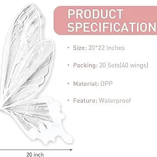 Plastic Butterfly Wings for Bouquets – Decorative Floral Accents