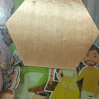 Hexagon Gold Plated MDF