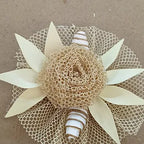 Dry Jute Flower Broach;