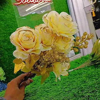 Golden Glitter Flower Bunch
