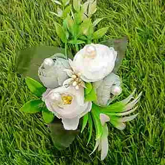 Artificial 4 peonie Flower Brooch