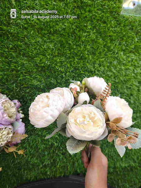 7 Head Big Peony Flower Bunch